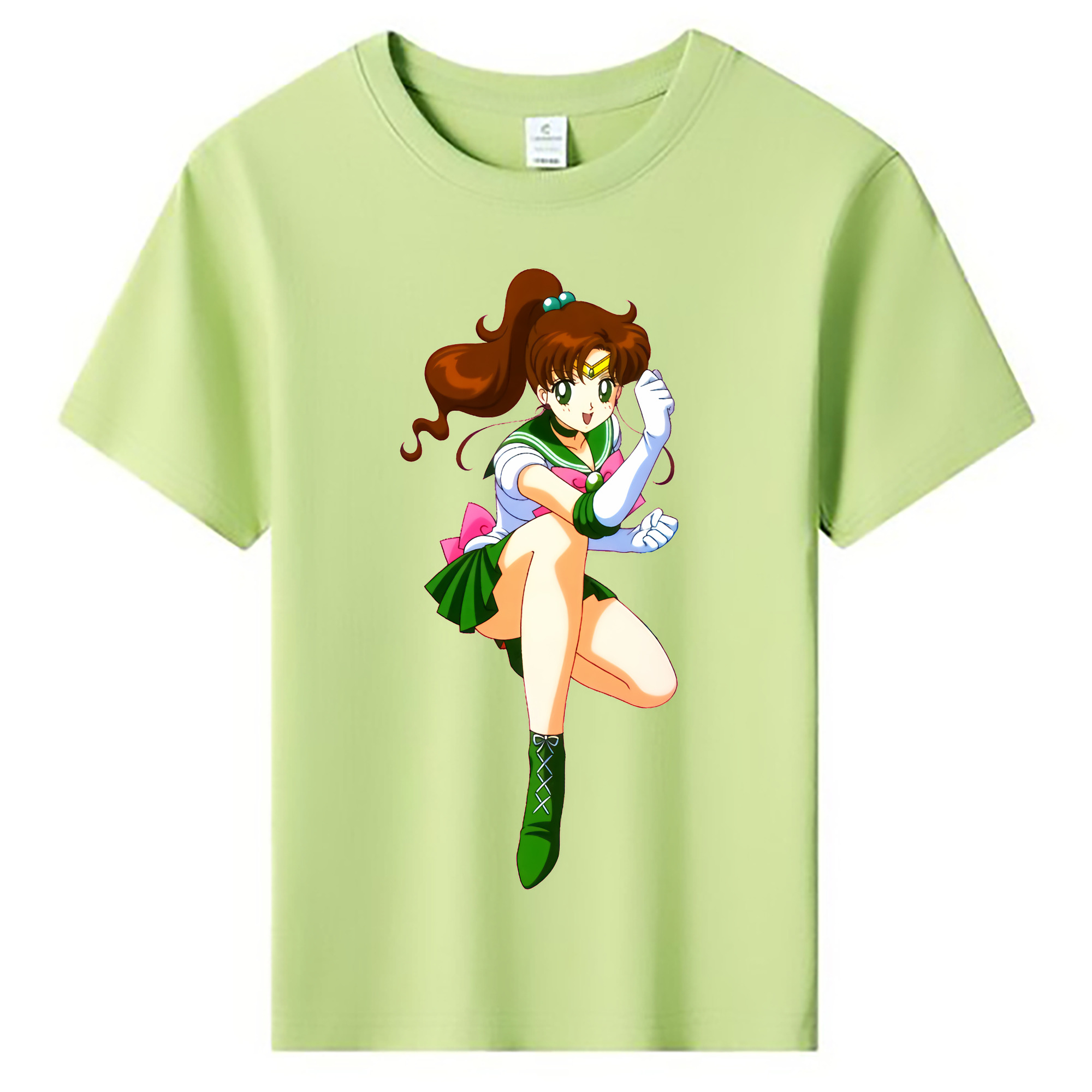 （画像用） 美少女戦士セーラームーン 木野 まこと きの まこと Sailor Moon Kino Makoto （セーラージュピター；Sailor Jupiter） 綿100％キッズTシャツ（フロントプリント）